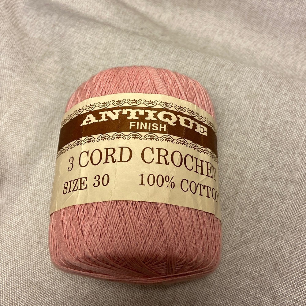 Pink and Cream Crochet Thread Set (new) - Picture 4 of 10